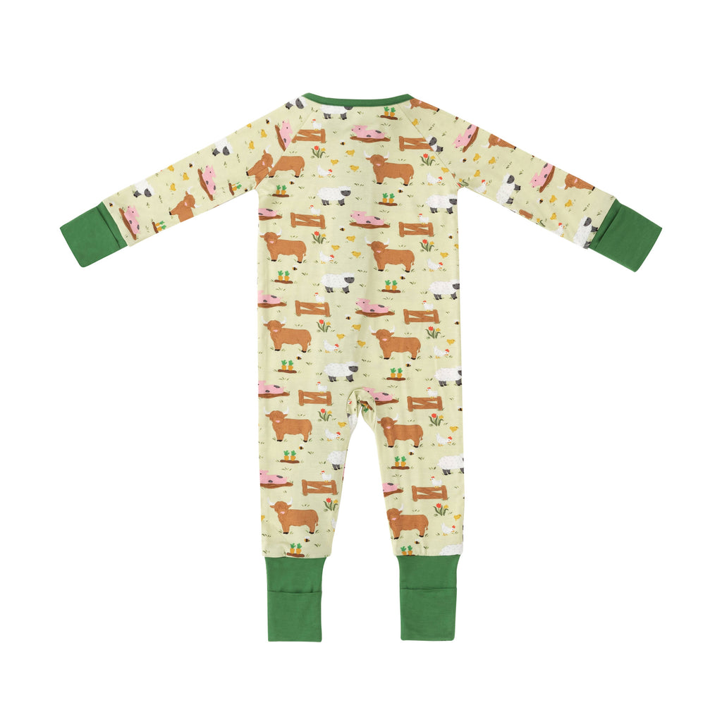 Little Moo Farm (Convertible Zip Footies)