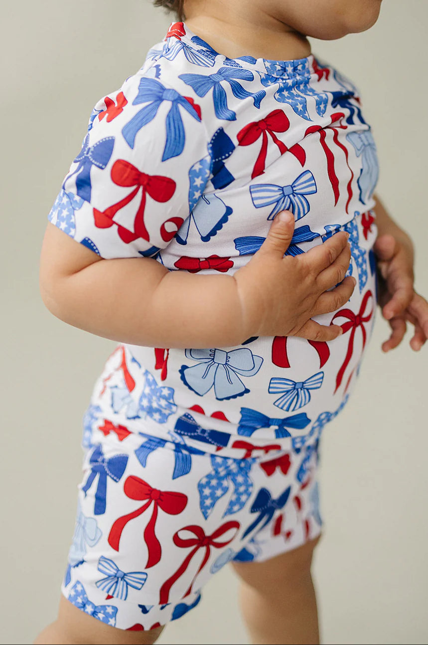Red White and Bows by Lucky Panda Kids