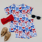 Red White and Bows by Lucky Panda Kids
