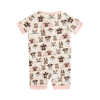 Camp Paws (Romper) - Pink