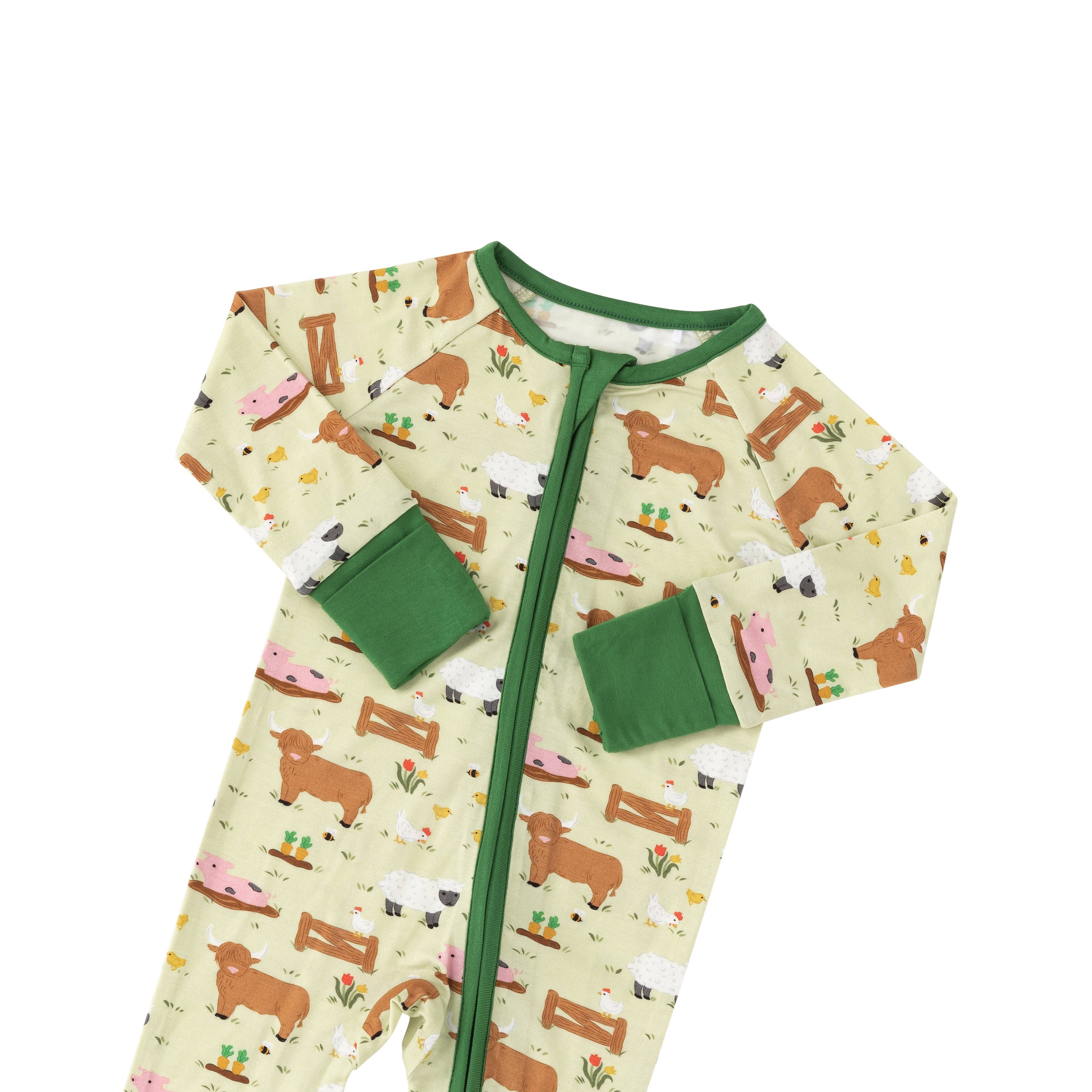 Little Moo Farm (Convertible Zip Footies)